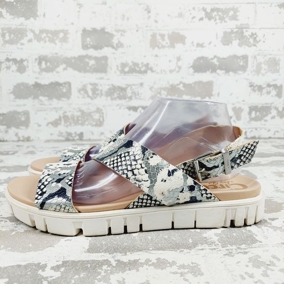 Circus by Sam Edelman Multi Nadine Snakeskin Print Strappy Open Toe Sandals M383 - Picture 1 of 11